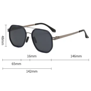HIGH-END AVIATOR STYLE POLARIZED TRENDY GLASSES ZTT002DBL